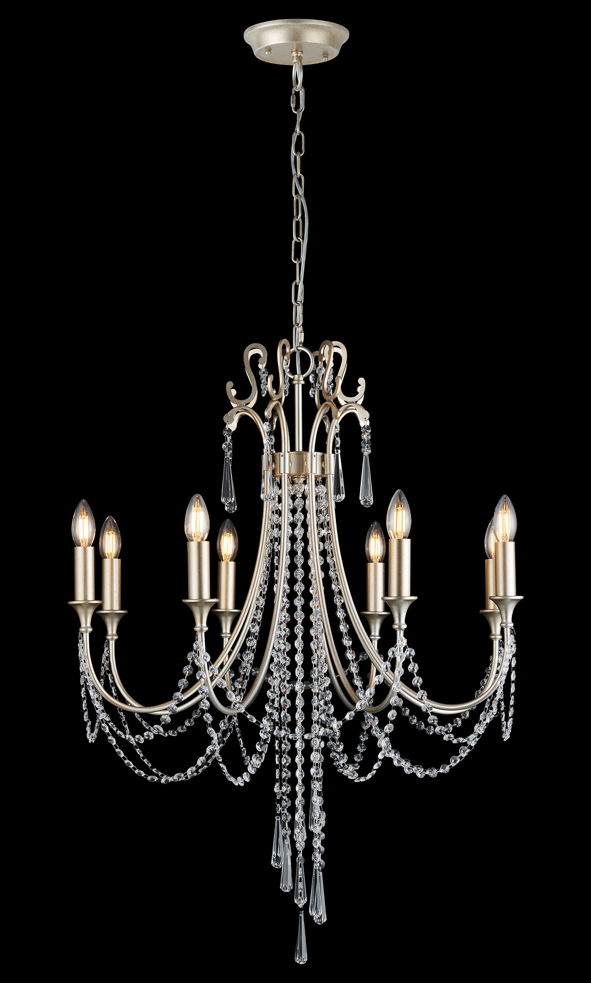 Celine Crystal Ceiling Lights Diyas Multi Arm Crystal Fittings